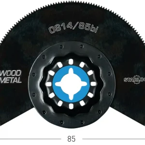 OS 14/85BI STARLOCK SEGMENTZAAGBLAD HOUT/METAAL ø85