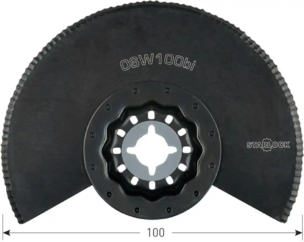 OSW 100BI STARLOCK SEGMENTZAAGBLAD GEKARTELD ø100