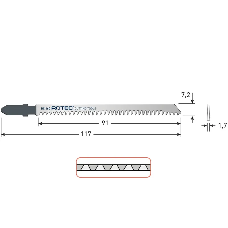DECOUPEERZAAGBLAD DC160 / T301BCP
