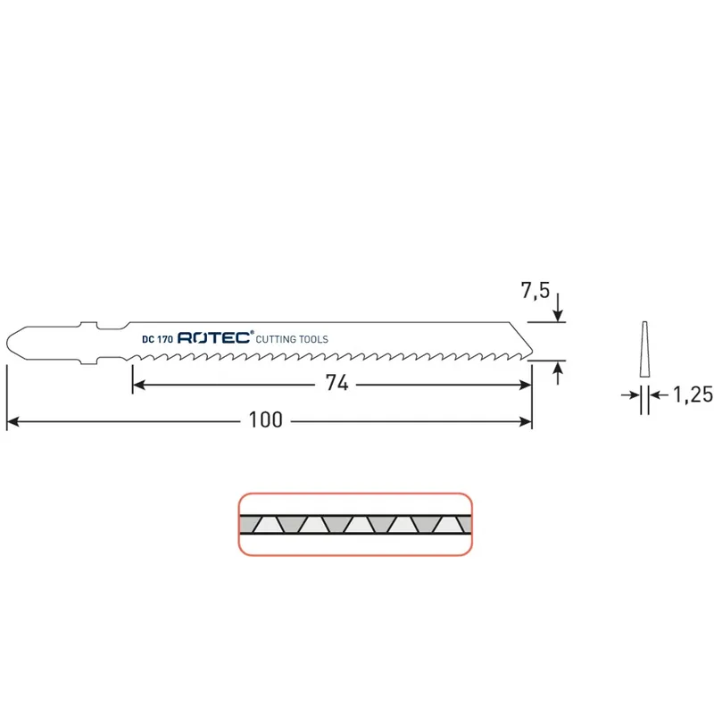 DECOUPEERZAAGBLAD DC170 / T101BF