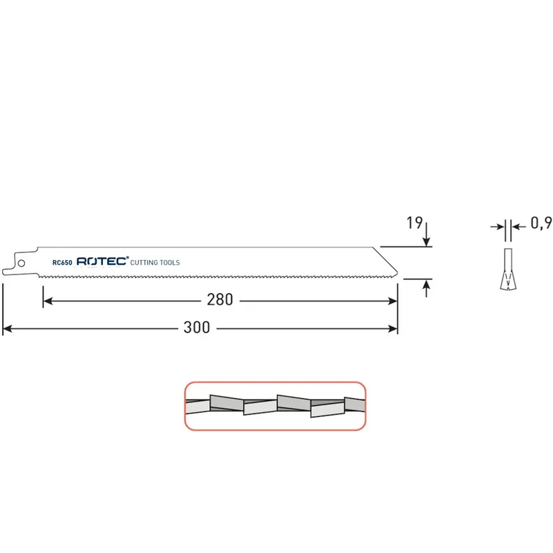 RECIPROZAAGBLAD RC650