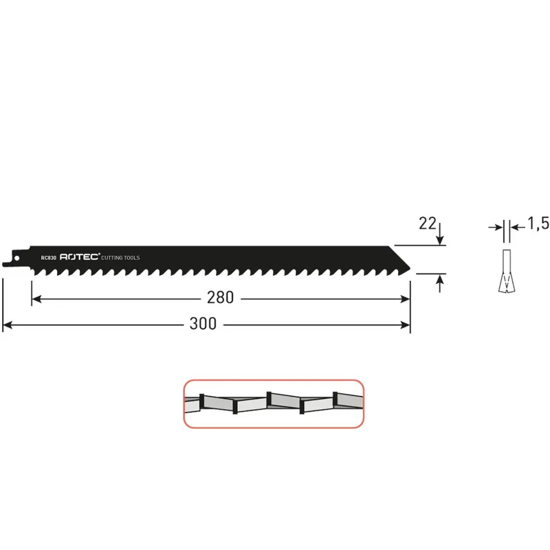 RECIPROZAAGBLAD RC830 / S1241HM