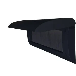 BRIEFPLAAT BINNEN, KUNSTSTOF DECO MET KLEP 86 X 345MM ZWART