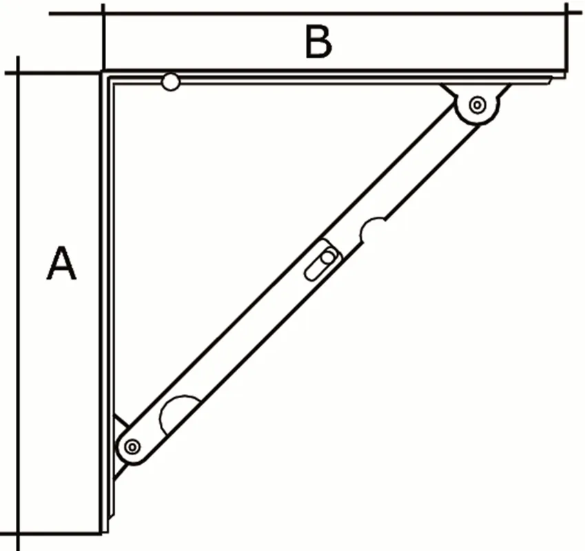 PLANKENDRAGER OPVOUWBAAR 200X200MM WIT