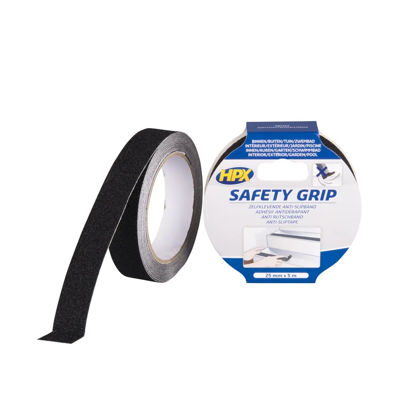HPX ANTI-SLIP TAPE - ZWART 25MM X 5M