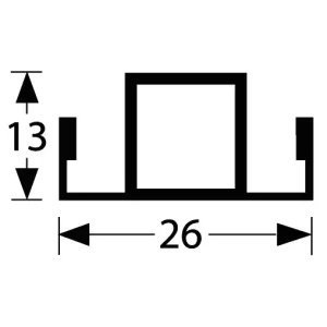 HOR3000 VZH TUSSENPROF. 100 RAL9010