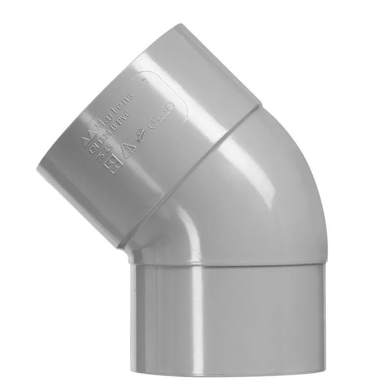 BOCHT PVC 1X LIJMMOF/VERJONGING SPIE-EIND Ø 32MM 45°
