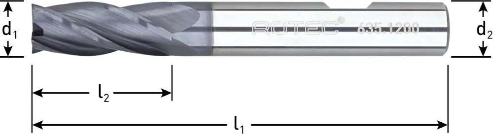 VHM VINGERFREES, SILVER-LINE, LANG, TIALN-GECOAT, ø3