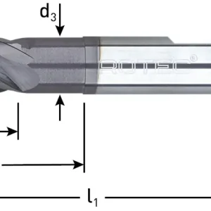 VHM VARIO-FREES, SILVER-LINE, TIALN-GECOAT, ø12