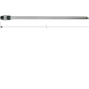 VERLENGSTUK 1/4" E6.3-BIT-AANSLUITING, MET SNELSPAN, L=150