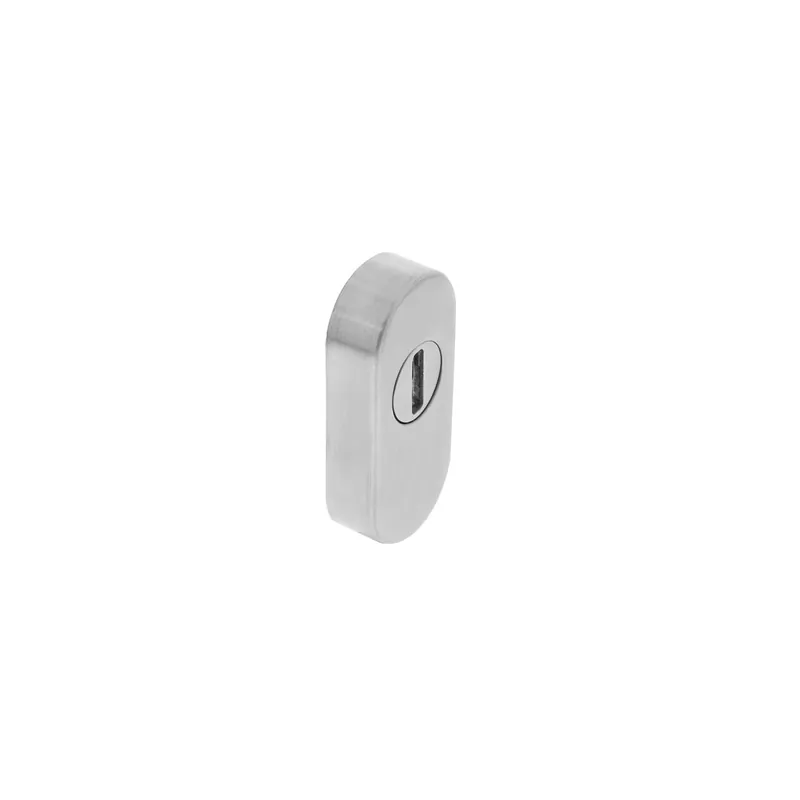 VEILIGHEID SCHUIFROZET OVAAL 73X33X14MM MET SLEUFPLAATJE RVS
