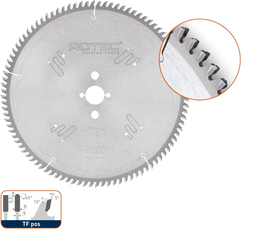HM ZAAGBLAD VOOR NF-METALEN, ø300X3,2X30, Z=72, TF POS