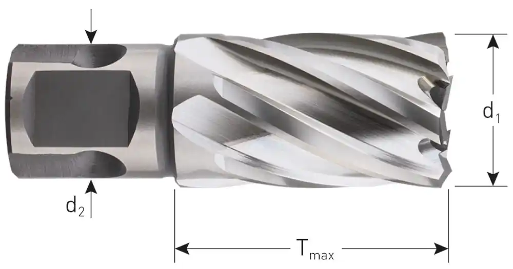 HSS-XE KERNBOOR SILVER-LINE, UNIVERSEEL 19, ø60X30