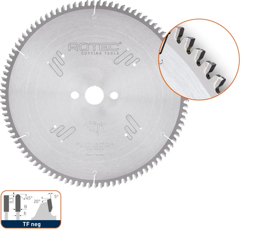 HM ZAAGBLAD VOOR NF-METALEN, ø450X4,0X30, Z=108, TF NEG