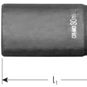 KRACHTDOP, BINNENVIERKANT 3/4", LANG, L=90, SW 55
