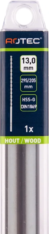 HSS-G HOUTSPIRAALBOOR XTR LANG, DIN 1869, TLS, ø13,0X260X380