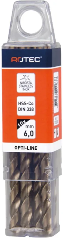 HSS-E 'OPTI-LINE' SPIRAALBOOR, DIN 338, TYPE N, ø3,3
