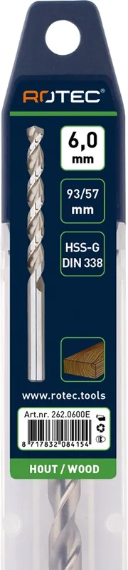 HSS-G HOUTSPIRAALBOOR, DIN 338, TLS, ø10,5X87X133
