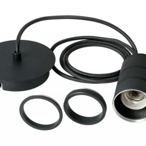 CALEX RETRO HANGLAMP, ZWARTE FITTINGEN E27