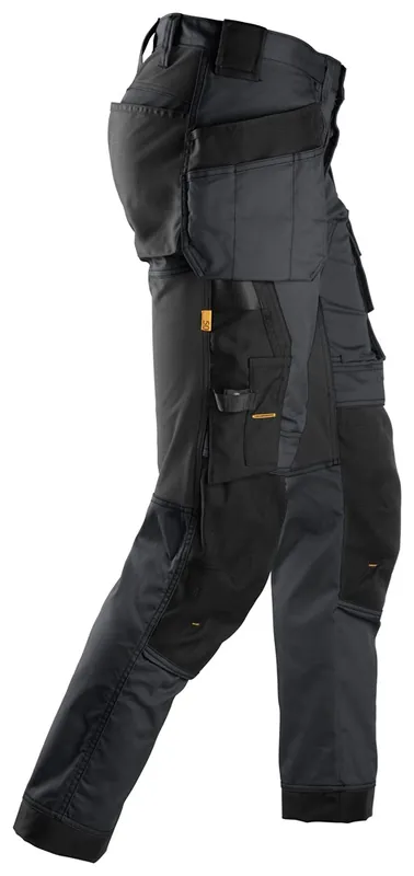 ALLROUNDWORK, STRETCH WERKBROEK MET HOLSTERZAKKEN, STAAL GRIJS - ZWART (5804), 056
