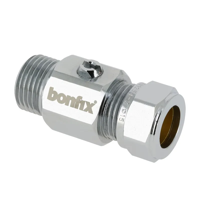 BONFIX KOGELSTOPKRAAN KNEL 3/8 X 15 (SCHROEVENDRAAIER)