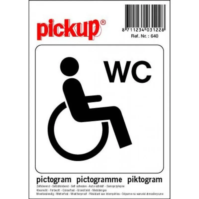 STICKER GEHANDICAPTEN TOILET 100X100 MM