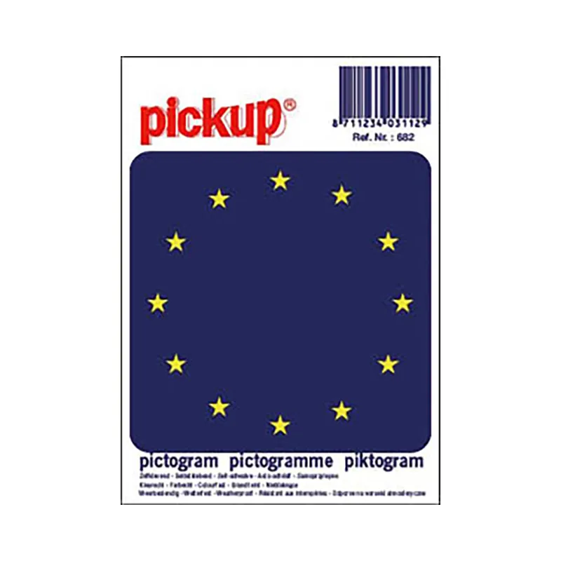 STICKER EUROPESE VLAG PICTO 100X100 MM