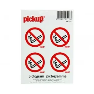 STICKER VERBODEN TE ROKEN PICTO 47X47 MM 4 STUKS