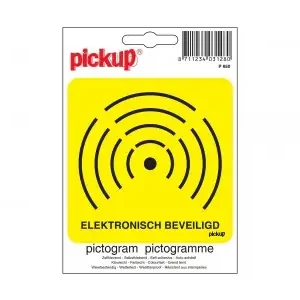 STICKER ELEKTRONISCH BEVEILIGD 100X100 MM