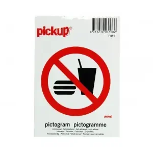 STICKER VERBODEN VOOR CONSUMPTIES PICTO 100X100 MM