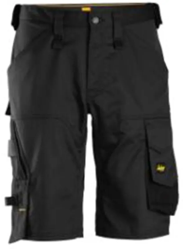 ALLROUNDWORK, STRETCH LOOSE FIT KORTE WERKBROEK, ZWART - ZWART (0404), 052