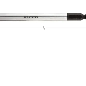 4-KNT. 1/4", MET STIFT, L=100">ADAPTER, E6.3 > 4-KNT. 1/4", MET STIFT, L=100