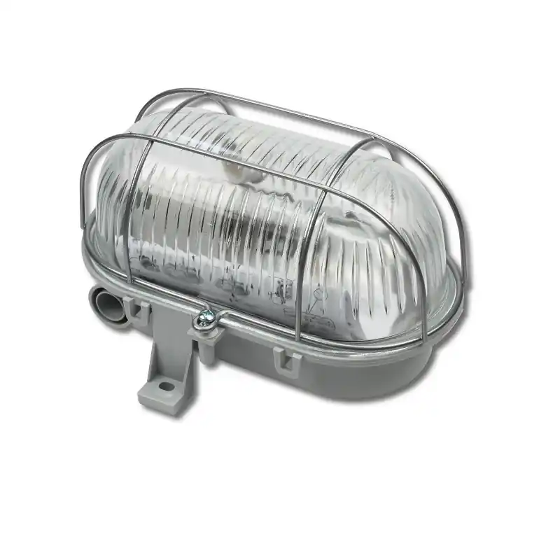 BULLEYE OVAAL IP44 GRIJS E27 MAX 60W