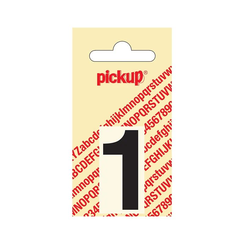 PLAKCIJFER HELVETICA 40 MM ZWART 1