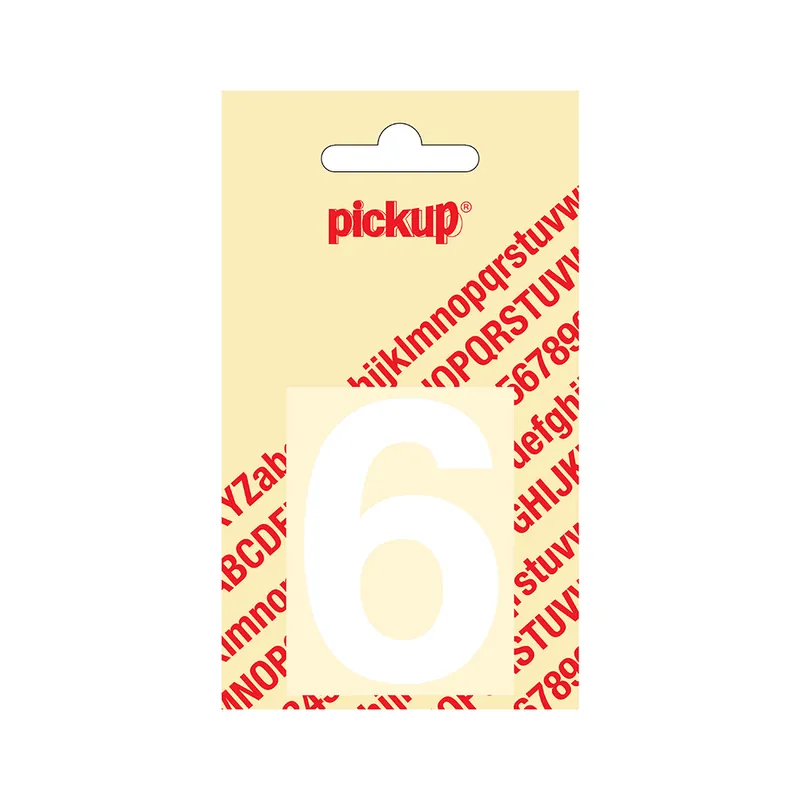 PLAKCIJFER HELVETICA 60 MM WIT 6