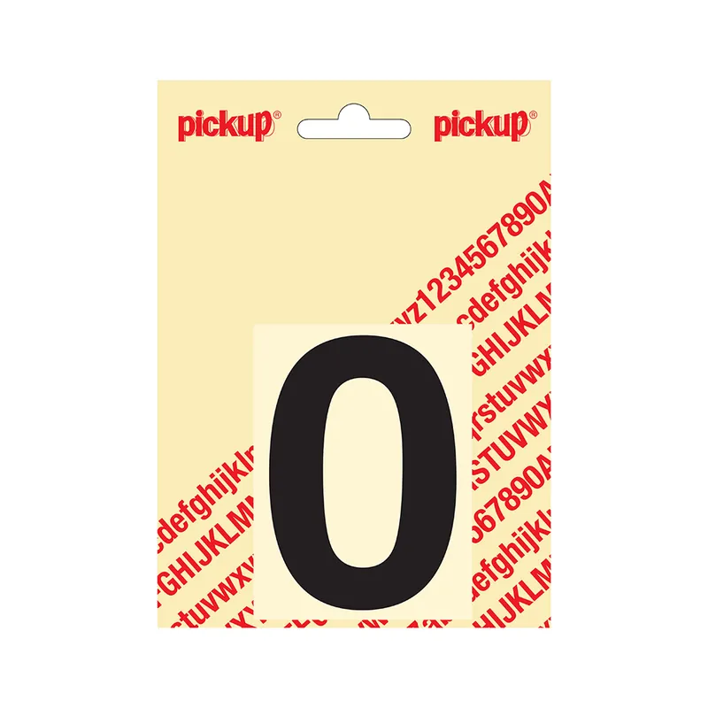PLAKCIJFER HELVETICA 80 MM ZWART 0
