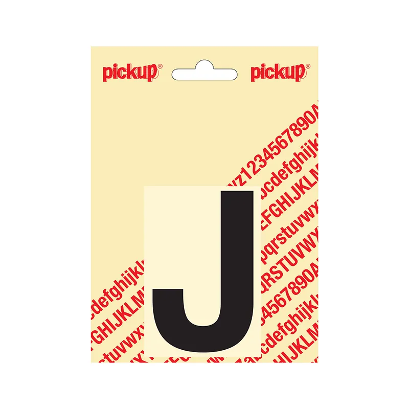 PLAKLETTER HELVETICA 80 MM ZWART J