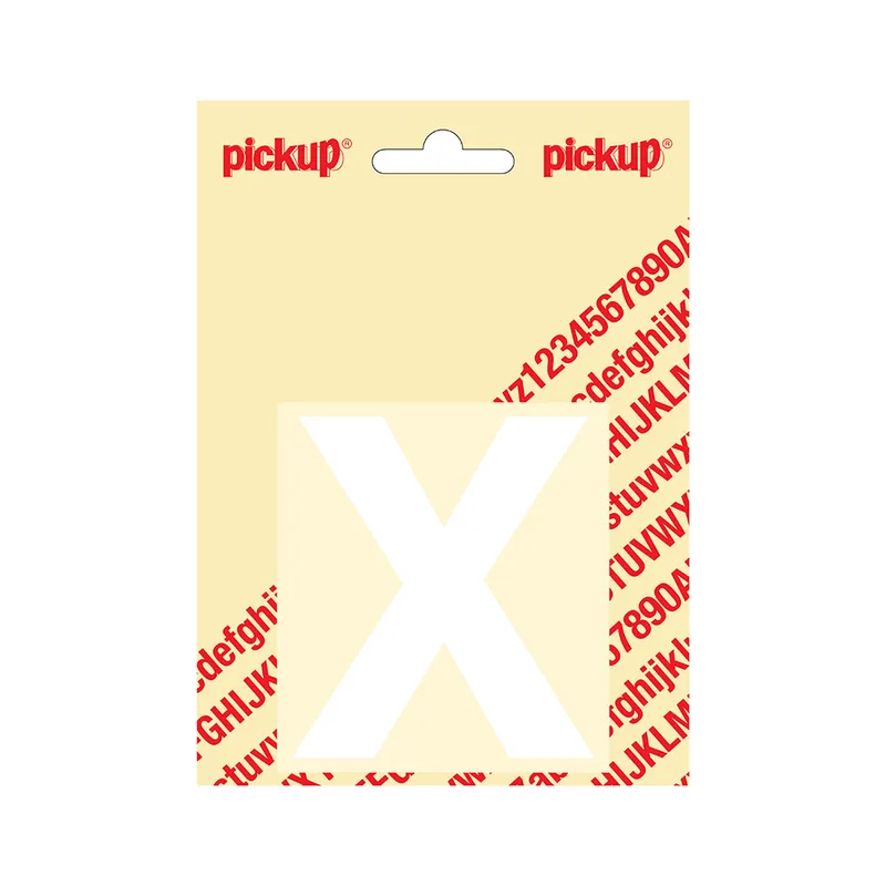 PLAKLETTER HELVETICA 80 MM WIT X