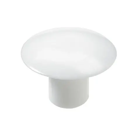 SLUITKAPJES,KUNSTSTOF,WIT 5 MM