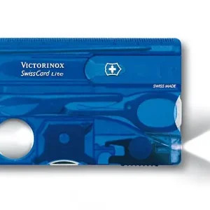 SWISSCARD LITE, VICTORINOX, 13FUNCT., TRANSP.BLAUW