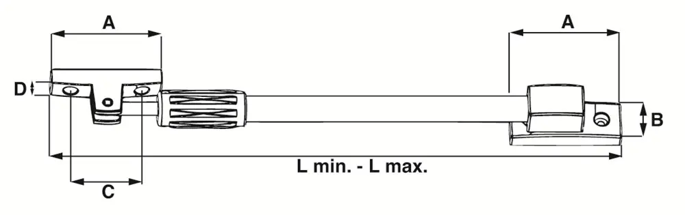 RUZT130SF / TELEUITZ.BINNENDR.30CM RVS FINISH