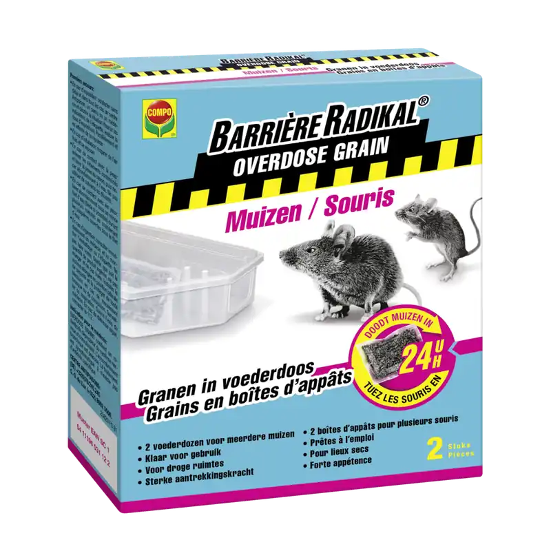 COMPO MUIZENLOKDOOS & GRAAN 2 X 10 GRAM BARRIER RADIKA OVERDOSE
