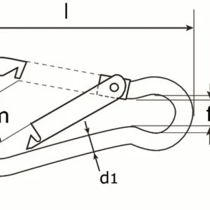 248-06E / KARABIJNHAAK 060X06MM VZ.