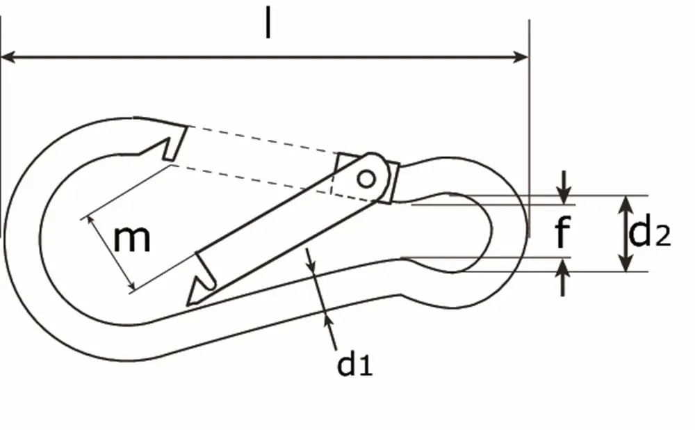 248-06E / KARABIJNHAAK 060X06MM VZ.