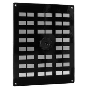 ALU SCHUIFROOSTER MET GAAS 250X200MM ZWART