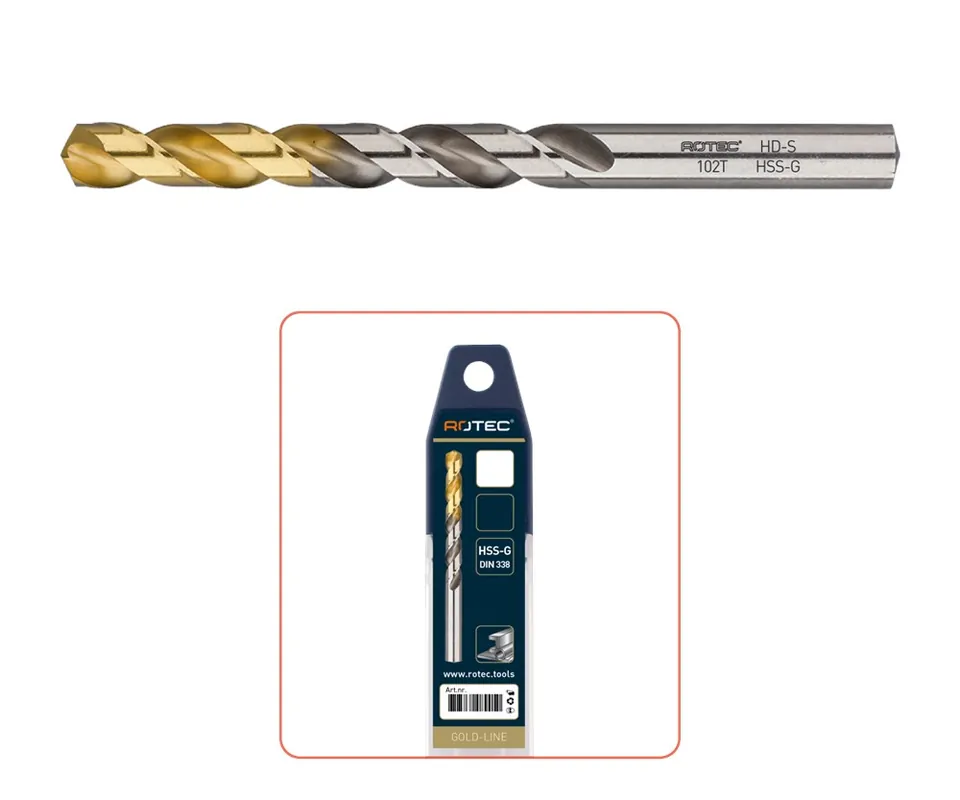 HSS-G SPIRAALBOOR, DIN 338, TYPE HD-S, TIN-TOP, ø6,5