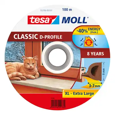 1067490 - TESA MOLL D-PROFIEL WIT 100M