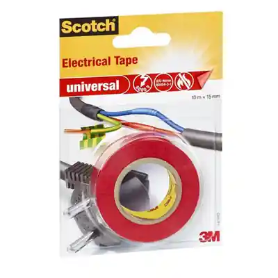 1077700 - SCOTCH ELECTRICAL TAPE RED 10MX15MM