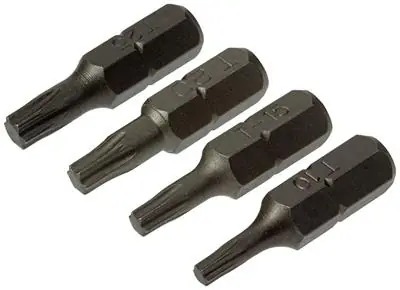 1017329 - TORX SCHROEFBIT STAAL ONBEHANDELD 4 ST T10-15 20-25