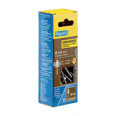 1076792 - RAPID BLINDKLINKAGLS VERKOPERD4,8X12MM INCL. BOOR 50ST. BOX